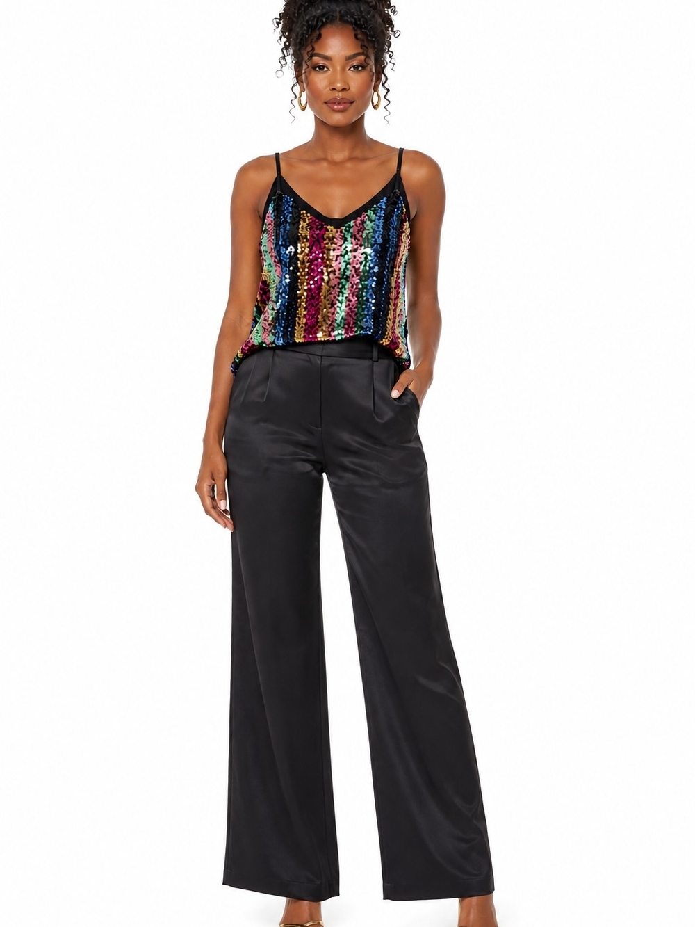 cupcakes & cashmere Sequin Cami